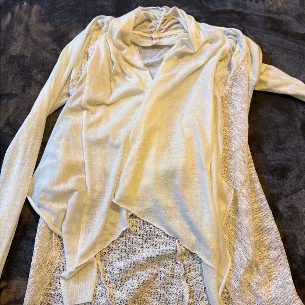 Anthropologie Cream Sweater Shrug